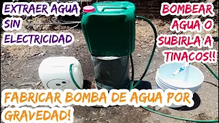 Fabricar bomba de agua sin electricidad para pozos, riego o contra inundaciones.