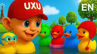 UxU｜Five Little Ducks 🦆 (Learn Colors and Counting – Kids Song)