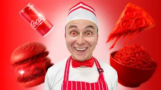 1 DÍA COMIENDO ROJO 🌶️ | Los mejores videos del mes 🤩