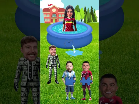 Who can help Celine? 😍😎 Messi vs Ronaldo vs Mrbeast 🔥