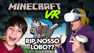 MINECRAFT VR COM MEU IRMÃO - VAMOS SOBREVIVER AO EP 02??- CANAL DO CLEPTON