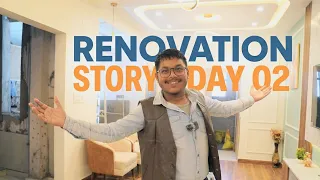2Bhk Flat interior makeover stories DAY 02 With @hiieSachin 