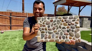 COMO HACER PANEL CON ROCAS DE RIO CON SOLO $1 DOLLAR