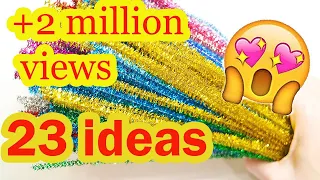 23 ИДЕИ 🔥🔥🔥 Из Синельной Проволоки🔥 Поделки На Новый Год и Рождество🔥 Большой Сборник