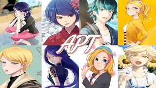 MLB characters singing APT || Miraculous || ❣️❣️❣️