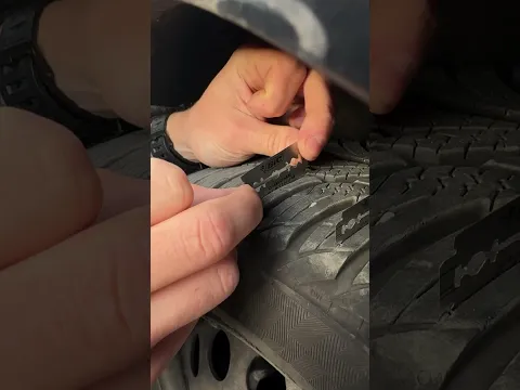 Razor Blades on Car Tire!