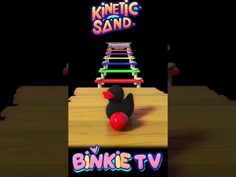 Jumping Bowling Ball vs. Kinetic Sand Ducks & Teddys! Learn Colors 😄🎳🦆🧸 #kineticsandplay