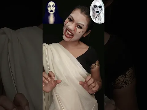 White Chudail 👻🧟 Look Challenge ☠️🙏 #shorts #ytshorts #funnyshorts #bhoot #ghost