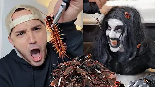 Brushing monster's hair for the first time!!! 🧟‍♀️😱