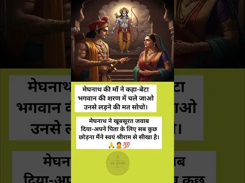 मेघनाथ की माँ ने कहा-बेटा भगवान की शरण में चले जाओ उनसे लड़ने की मत सोचो। #viral #letest #facts
