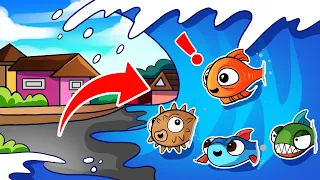 🏠🌊 DESTRUIMOS LA CIUDAD CON UN TSUNAMI 🐟 I Am Fish (FINAL)