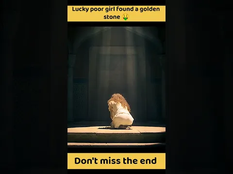 Lucky poor girl found a golden stone 🤑