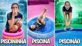 PISCININHA, PISCINA, PISCINÃO!! | TIO LUCAS E LAILA SHOW
