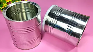 IDEIA fabulosa com LATA DE LEITE ♻️ Artesanato COM LATAS #artesanato #lata #craft