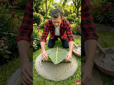 🍀I Turned Leaves Into a Luxury Garden Path… #garden