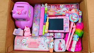 Unboxing Surprise Unicorn Stationery📚, Password Pencil Box, Piggy bank, Pouch, Pen, Eraser, Sharpner