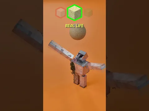 Minecraft vs Real Life Iron Golem Satisfying Simulation!