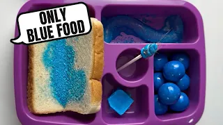 SCHOOL LUNCHES YOU WISH YOU HAD *ONLY BLUE FOOD*