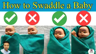 How to Swaddle a Baby | New Born Baby Swaddle wrap | Health Sector