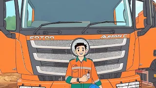 Daily pre-trip inspection (P2H) overview of FOTON Auman. Please comment and correct me if I'm wrong