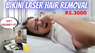 Removing my **BIKINI HAIR** | It felt so weird 😂😨 | First experience for RS. 3000