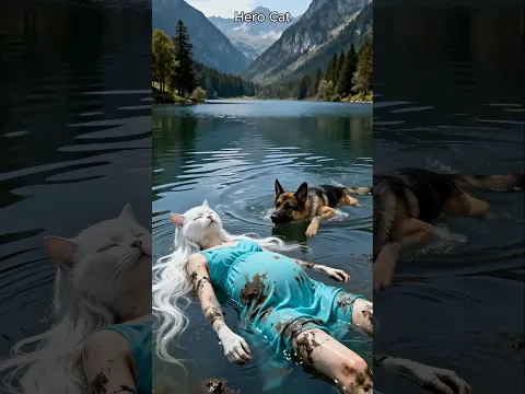 The loyal dog saved its owner from falling into a ravine. #aicat #catstory #sadcat