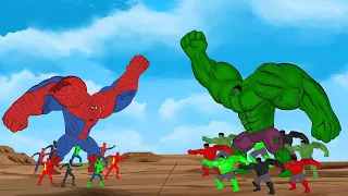 Evolution Of HULK Family Vs Evolution Of SPIDER-MAN Family Survival Game 2: Who Will Win?