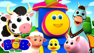 Old Macdonald Had A Farm | Farm Song | Animal Sound Song | Baby Rhymes & Kids Songs - Bob The Train