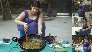 আলু আর বেগুন দিয়ে ভর্তা // Alu Beguner vorta // Potato Brinjal Bharta