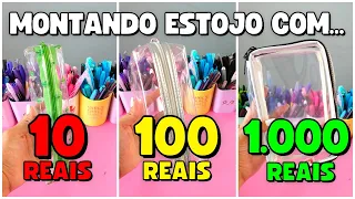 Montando ESTOJO com 10, 100 e 1.000 REAIS