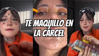 Versión alterna de cómo te maquillo en la cárcel 💕🖤 #asmr #humor #makeup