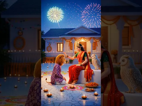Goddess Lakshmi blessed Sheru on the day of Diwali 🎇🪔|| #diwali  #shorts