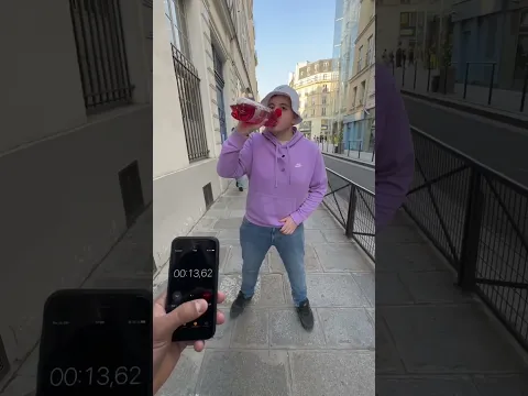 Tu aurais fini la bouteille en 1 min toi ? 🥤