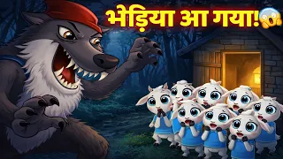 माँ बकरी ने कैसे बचाए अपने 7 बच्चे? 😨 | Wolf Story in Hindi