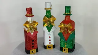 Ideas navideñas fáciles y económicas, Diy, Navidad 2022, Artesanato, Ideas para navidad, Botellas