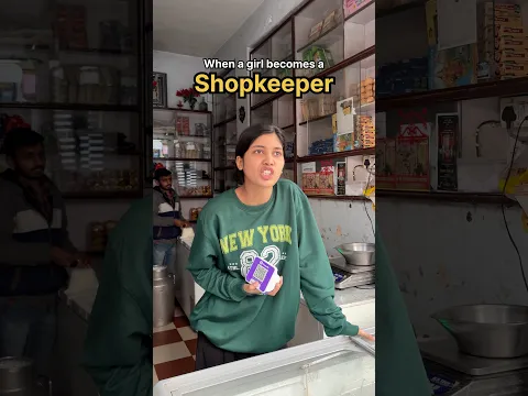 When a girl becomes a Shopkeeper 🤣🤌🏻 #shorts