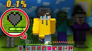 ماين كرافت ولكن عندي %0.1 من القلوب !!