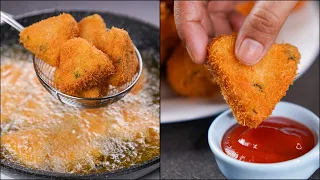 POTATO TRIANGLE SNACKS RECIPE | POTATO NUGGETS | TRIANGLE NUGGETS | EGGLESS | N'Oven