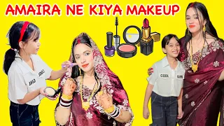 Amaira n karwachauth pr kiya mummy ka 💄 makeup 