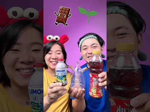 MINUM SUSU COKLAT TEH PUCUK‼️😍🍫 #videolucu #funny #asmr #drink #emoji #shorts #food #videolucu