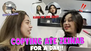 COPYING ATE ZEINAB FOR A DAY (GALIT NA GALIT SIYA SAKIN HAHAHAHA) | RANA HARAKE