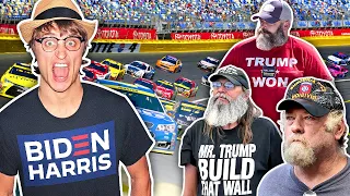Fake Biden Supporter at a NASCAR Race!