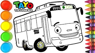Rogi Baru Saja Mengganti Ban Dengan Yang Baru l tayo bus kecil menggambar dan mewarnai untuk anak