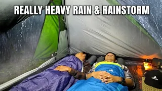 NOT SOLO CAMPING • CAMPING IN REAL HEAVY RAIN AND RAINSTORM • INTENS HEAVY RAIN • ASMR