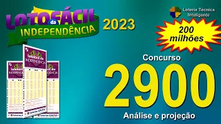 ANÁLISE E PROJEÇÃO PARA O CONCURSO 2900 DA LOTOFÁCIL   INDEPENDÊNCIA 2023