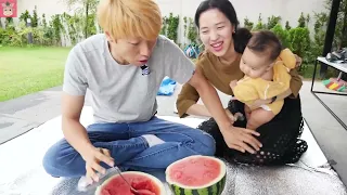 말이야의 수박 슬라임 만들기! 국민이 몰래 수박 바꾸기