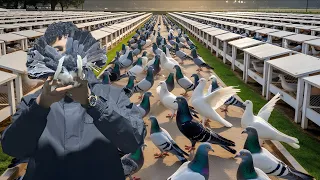 جولة في أكبر مزرعة لتربية الحمام الزينه في العالم 🌏 