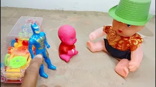 Remote control mini train kids video | Golu Chiku Mini Auto Doraemon Toy Village Story |barbie story