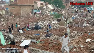 खोरी गाँव पूरा तबाह, मलबे पर बेबस सिसकती ज़िंदगियाँ, उजड़े हज़ारों आशियाने, सुनें दर्दभरी दास्तानें