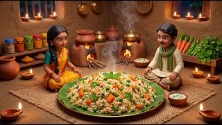 Miniature Doll Cooks Vegetable Pulao | Indian Village Tiny Kitchen ASMR